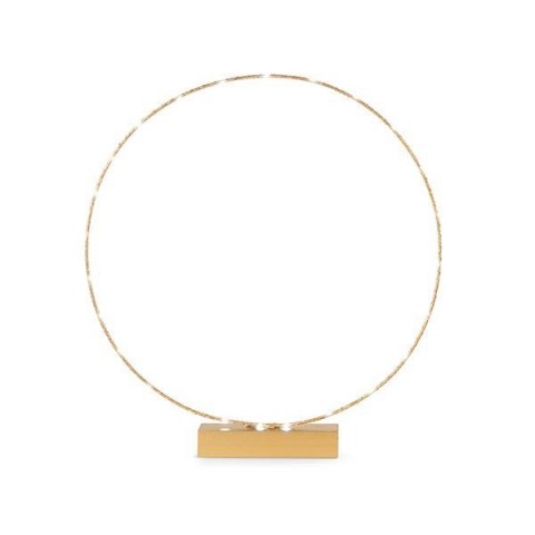 CERCHIO ORO D56 H58 SU BASE CON LED